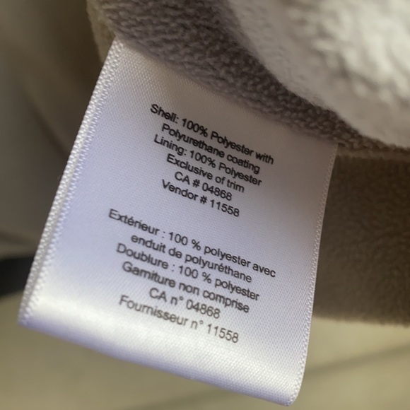 MEC Rain Jacket Black with Gray detail and fleece lining - Picture 6 of 10